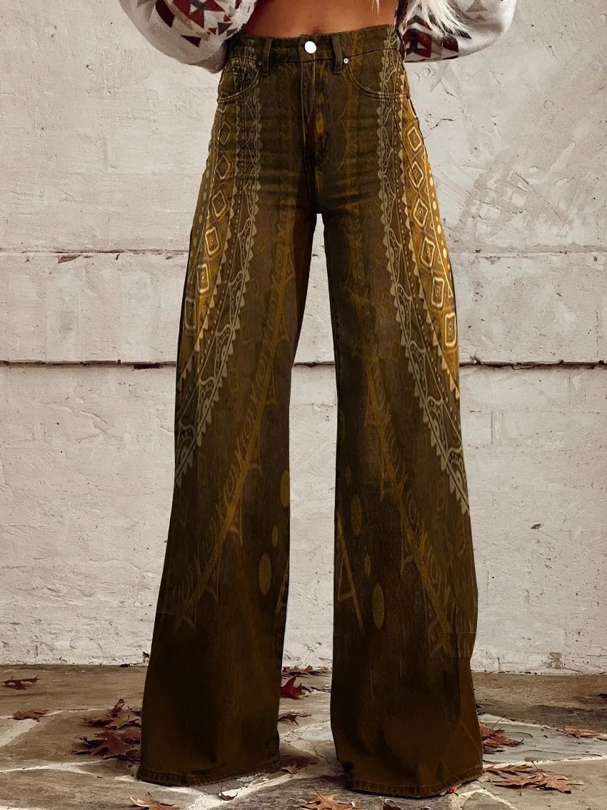 Toleet 90s fashion 2024 boho Women's Trousers Must Have Western Style Pants Trousers Women Flared Pants