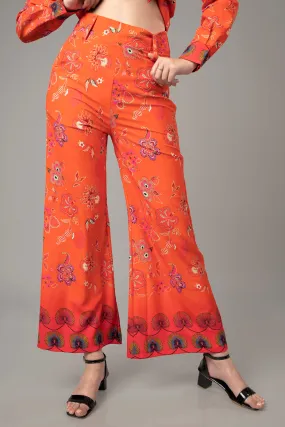 Trendy Floral Zip Closure Ladies Bottom Wear