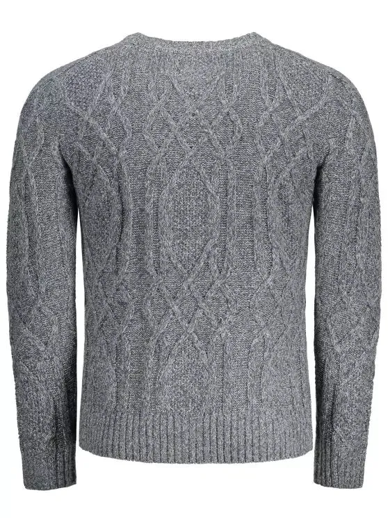 Trendy Textured Heathered Sweater