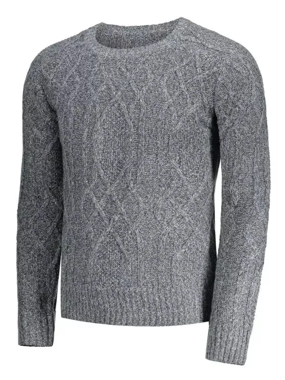 Trendy Textured Heathered Sweater