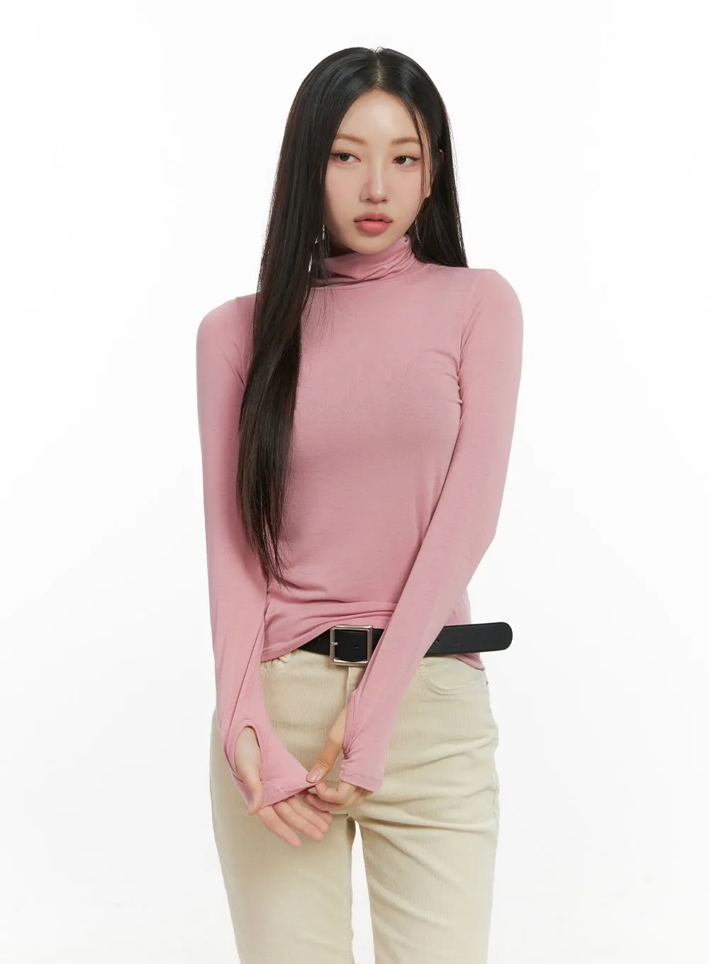 Turtleneck Warmer Crop Top CN08