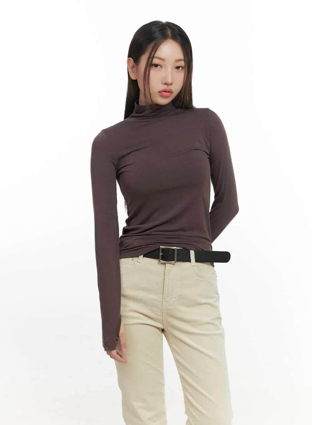 Turtleneck Warmer Crop Top CN08