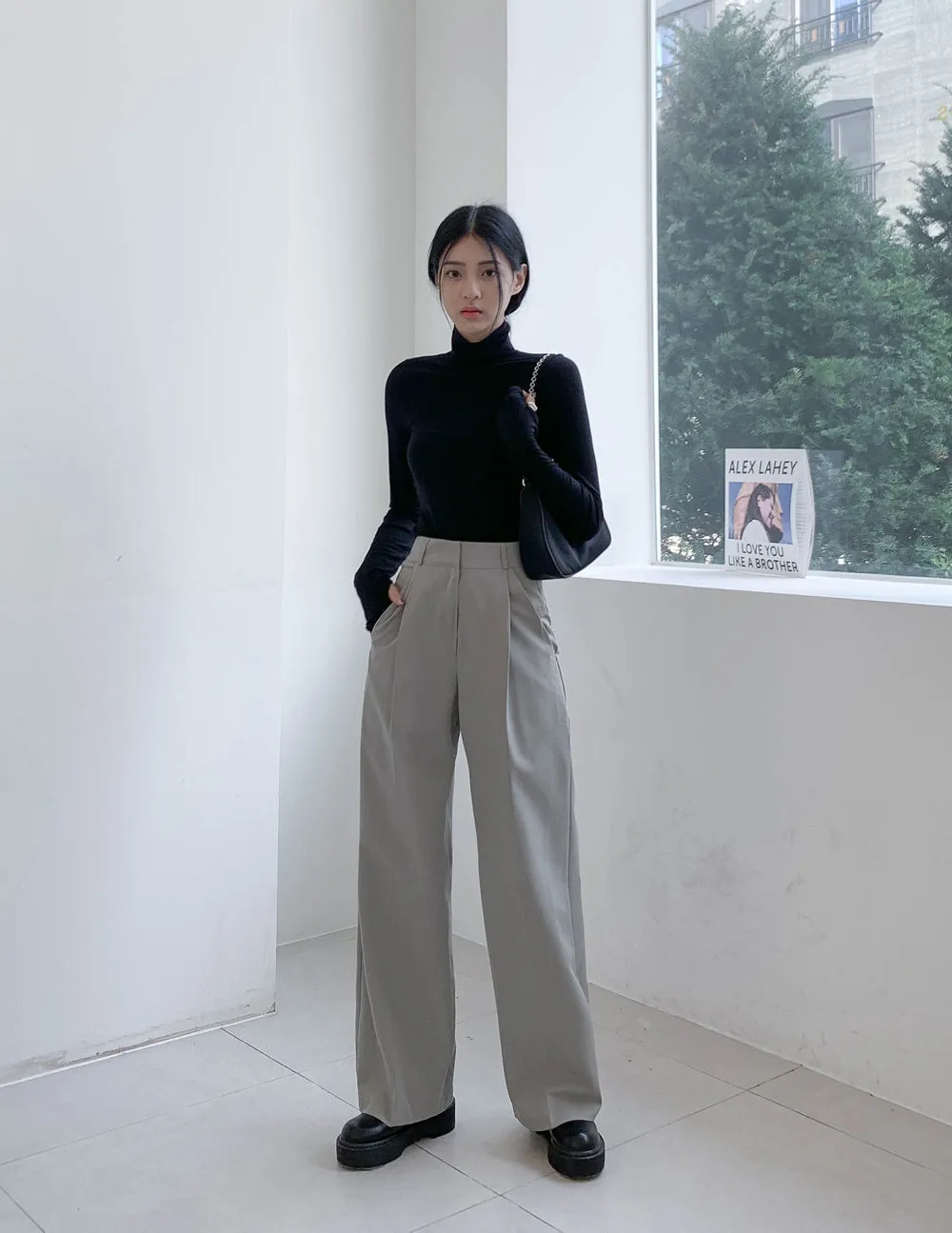 Turtleneck Warmer Crop Top CN08