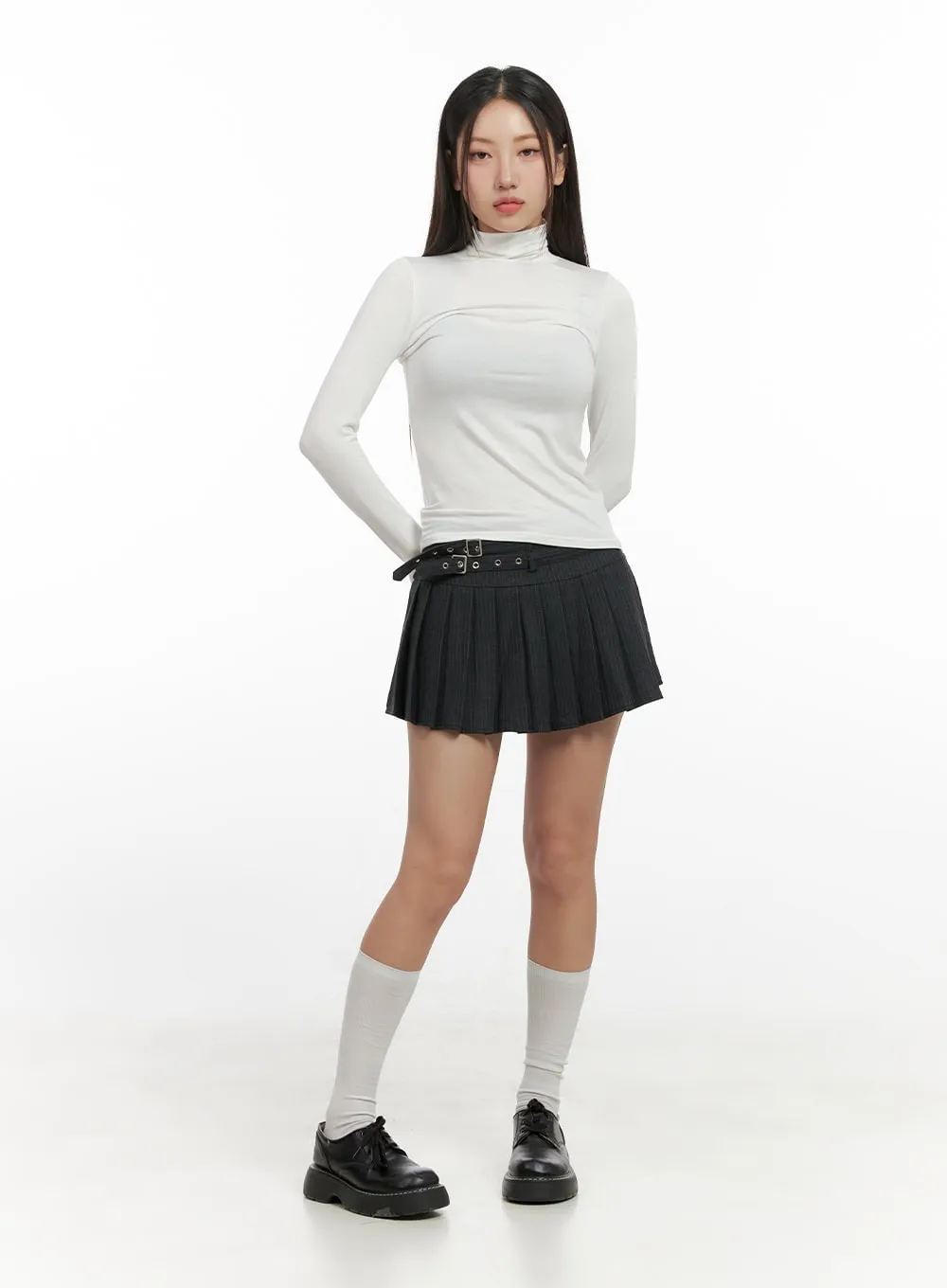 Turtleneck Warmer Crop Top CN08