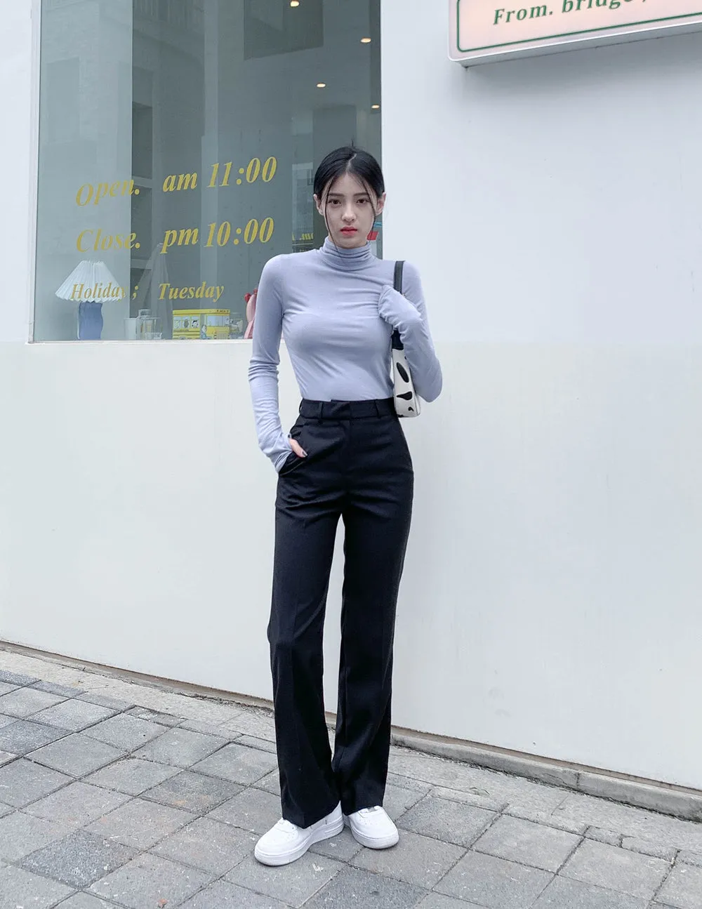 Turtleneck Warmer Crop Top CN08