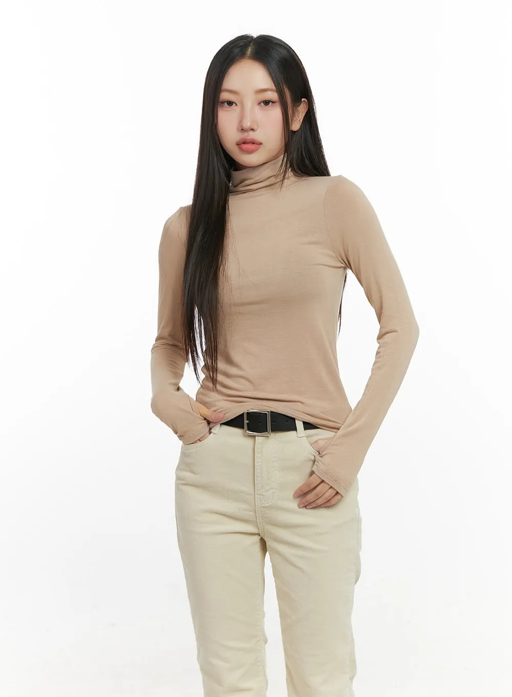 Turtleneck Warmer Crop Top CN08