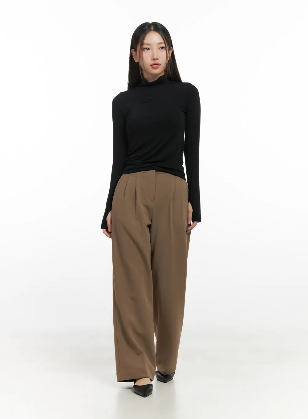 Turtleneck Warmer Crop Top CN08