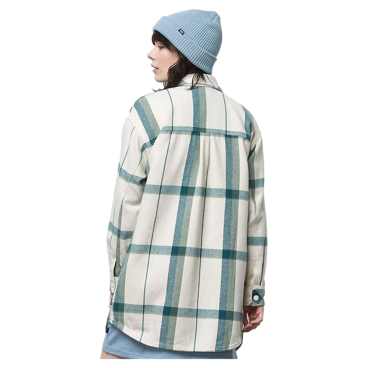 Vans Hal Plaid Shacket Shirt - Marshmallow