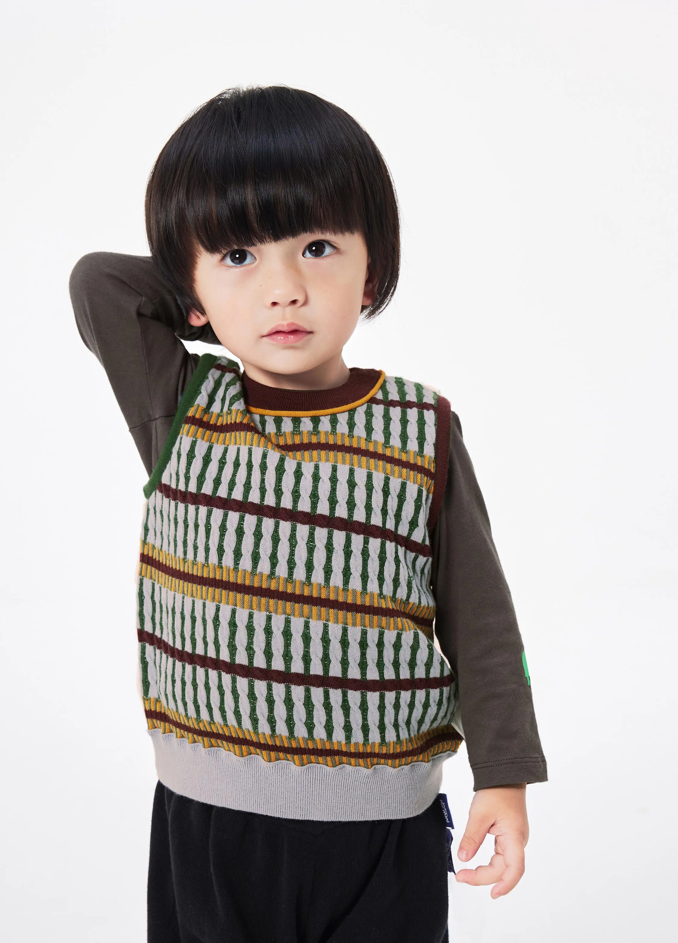 Vest / jnby for mini Stripped Knitted Vest