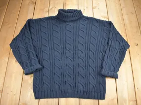 Vintage 1990s Club Monaco Cable Knit Turtleneck Sweater