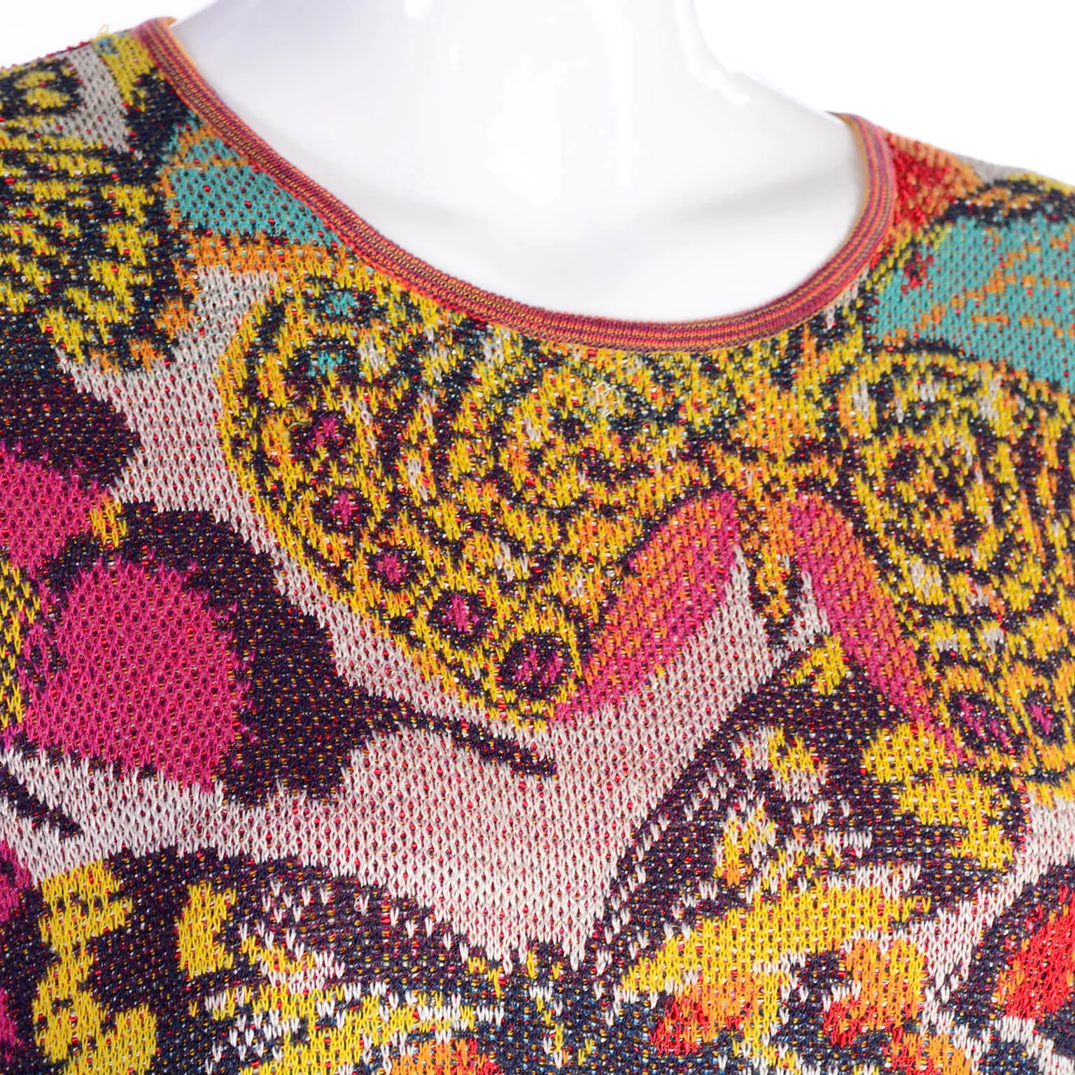 Vintage Missoni Butterfly Sweater or Mini Dress in a Linen Cotton Blend