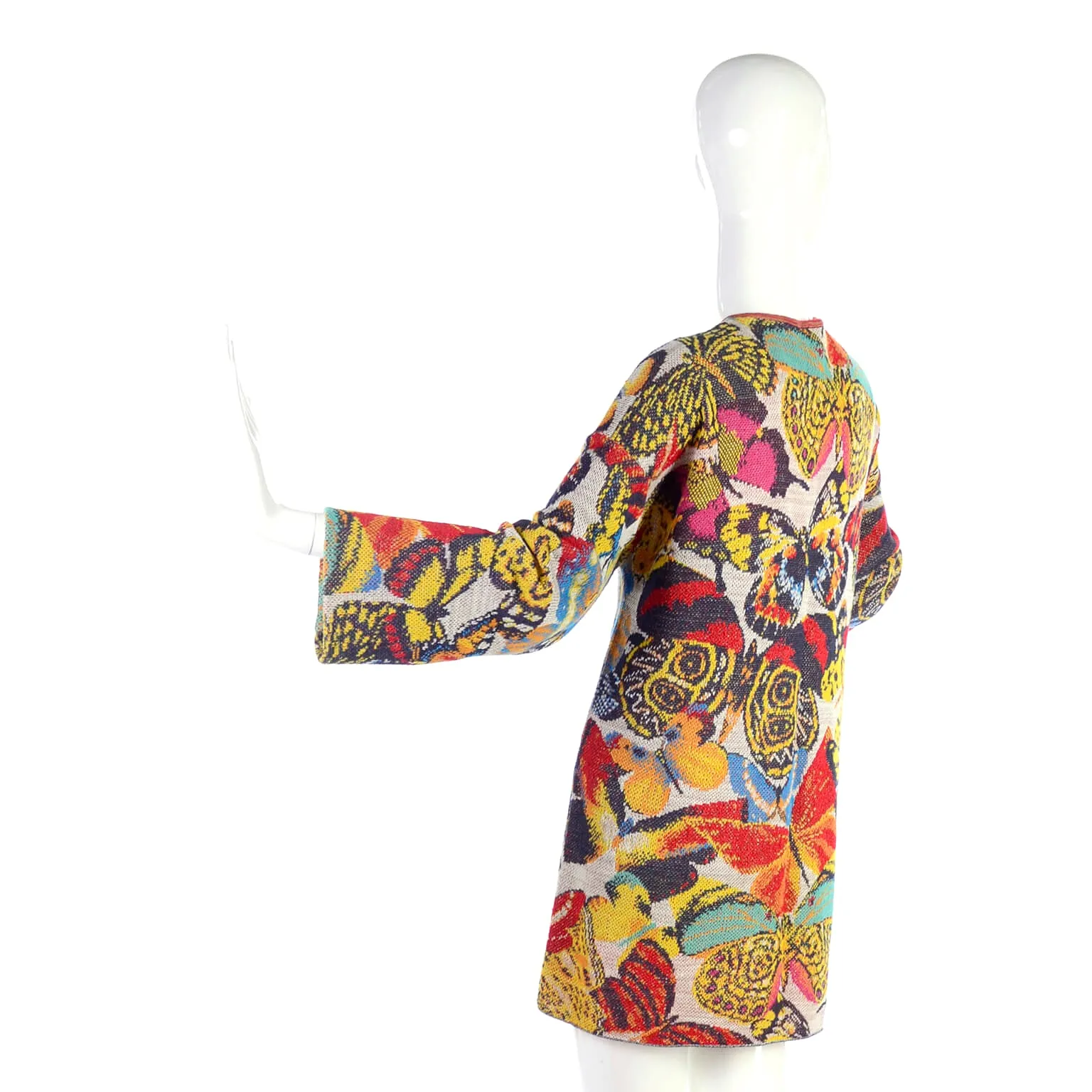 Vintage Missoni Butterfly Sweater or Mini Dress in a Linen Cotton Blend