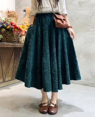 Vintage Skirt High Waist Work Wear Midi Skirts