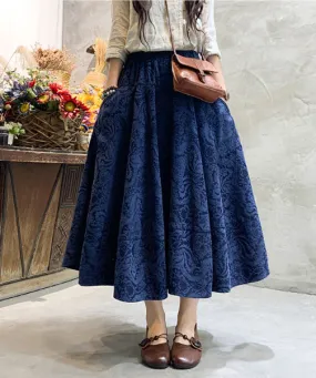 Vintage Skirt High Waist Work Wear Midi Skirts