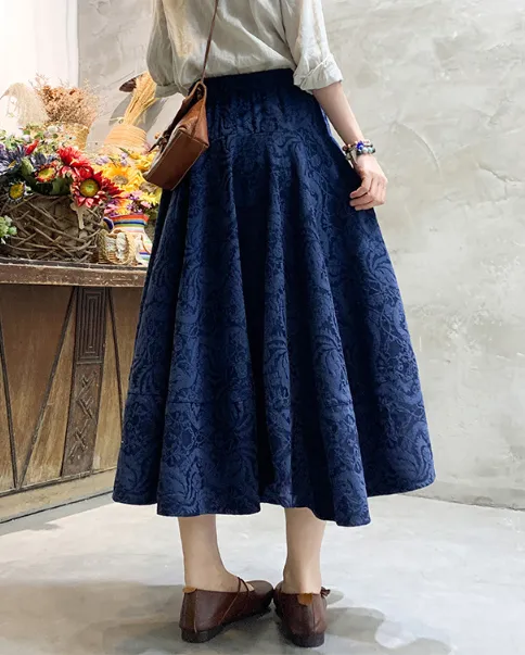 Vintage Skirt High Waist Work Wear Midi Skirts