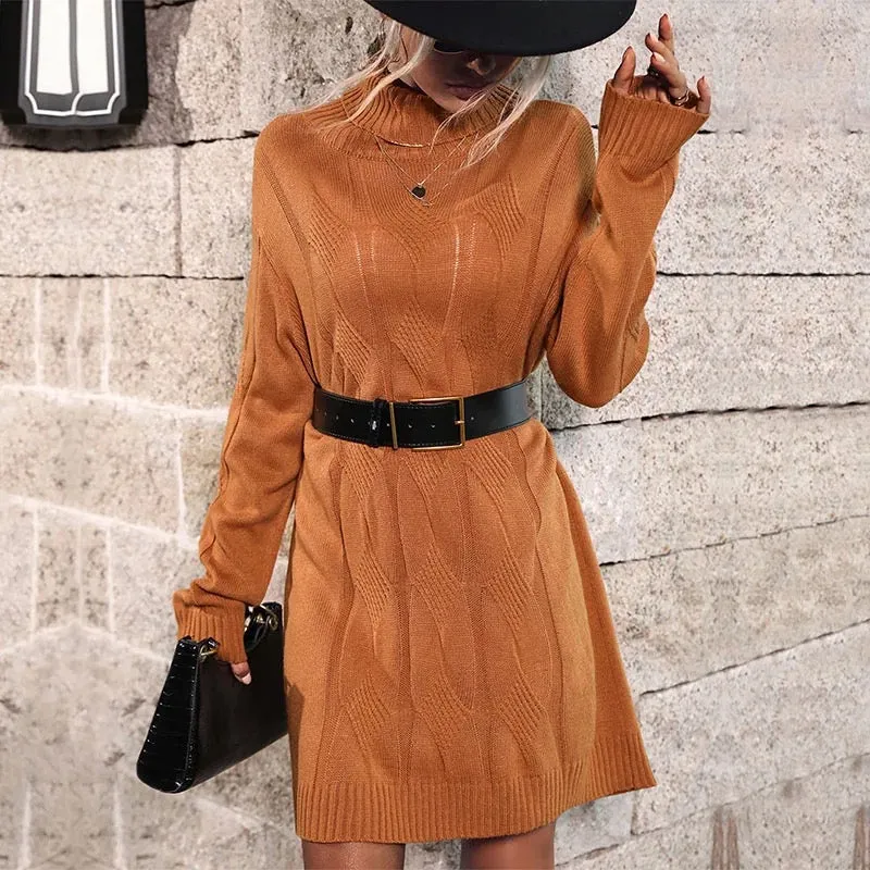 VINTAGE TURTLENECK SWEATER DRESS