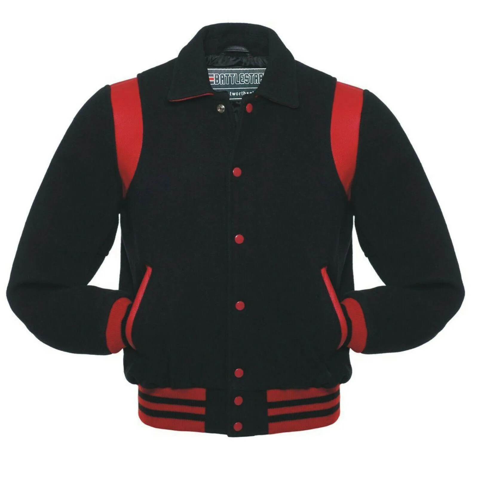 Warrior Gears Classic Byron Collar Varsity Jacket | University | Letterman Bomber Jacket