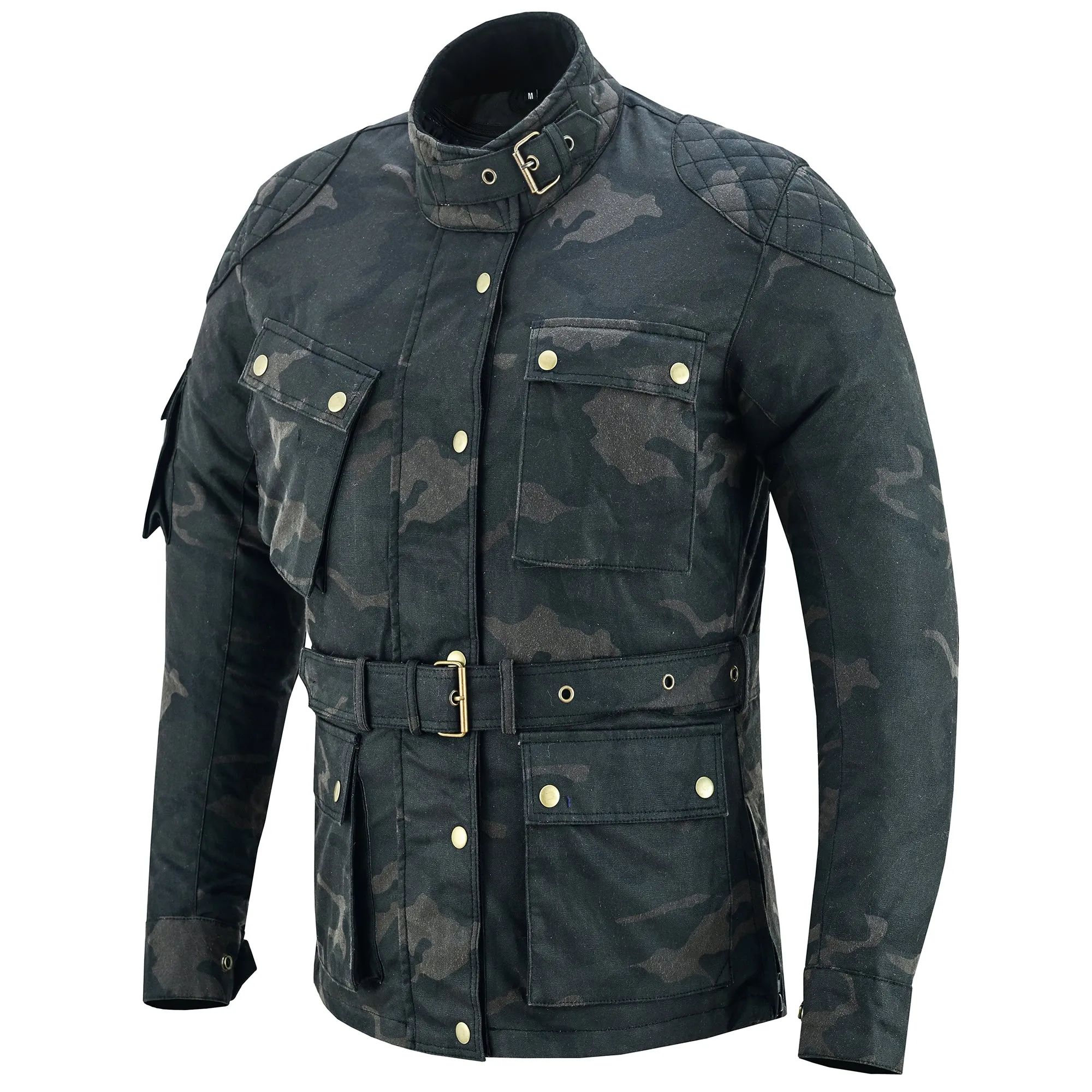 Warrior Gears® LADIES Motorcycle Waxed Cotton Waterproof Breathable CE Armour Biker Touring Adventure Racing Jacket