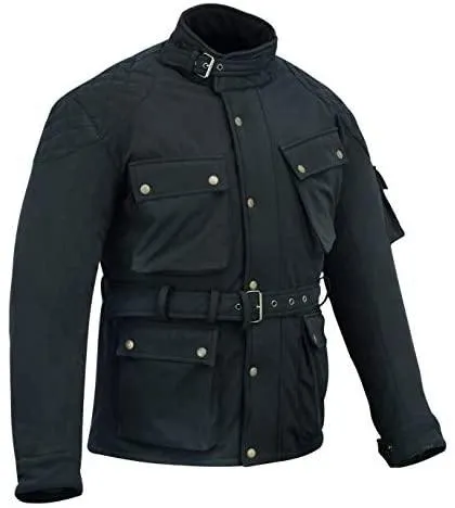 Warrior Gears® Protect Softshell Motorcycle Jacket Black  Wind-resistant