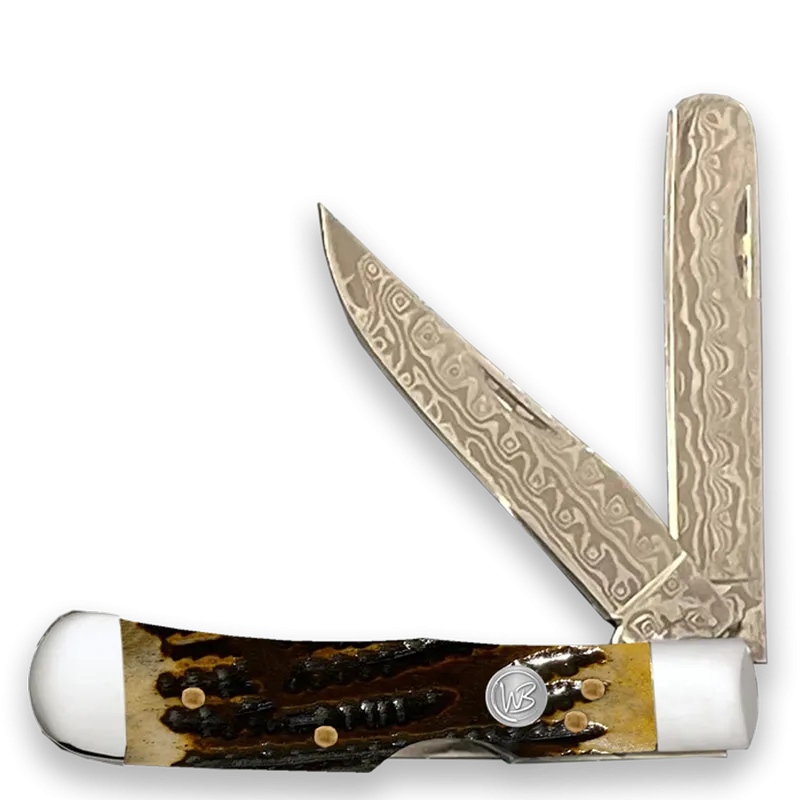 Whiskey Ranch Honey Badger Trapper Bullcutter Knife - WB45-41