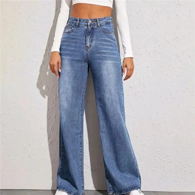 Women's Loose High Waist Wide Leg Jeans