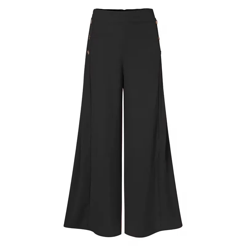 Women's Oversized Wide-Leg High Waist Trouser Pants