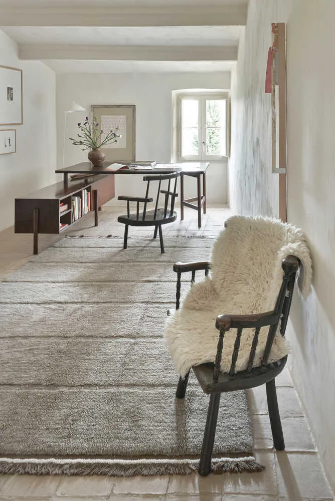 WOOL AREA RUG STEPPE GREY