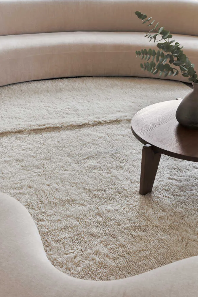 WOOL AREA RUG TUNDRA WHITE