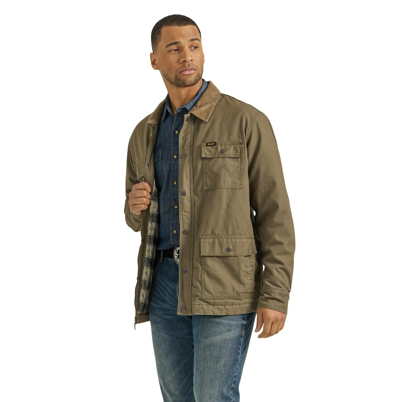 Wrangler Western Lined Cord Coat Jacket