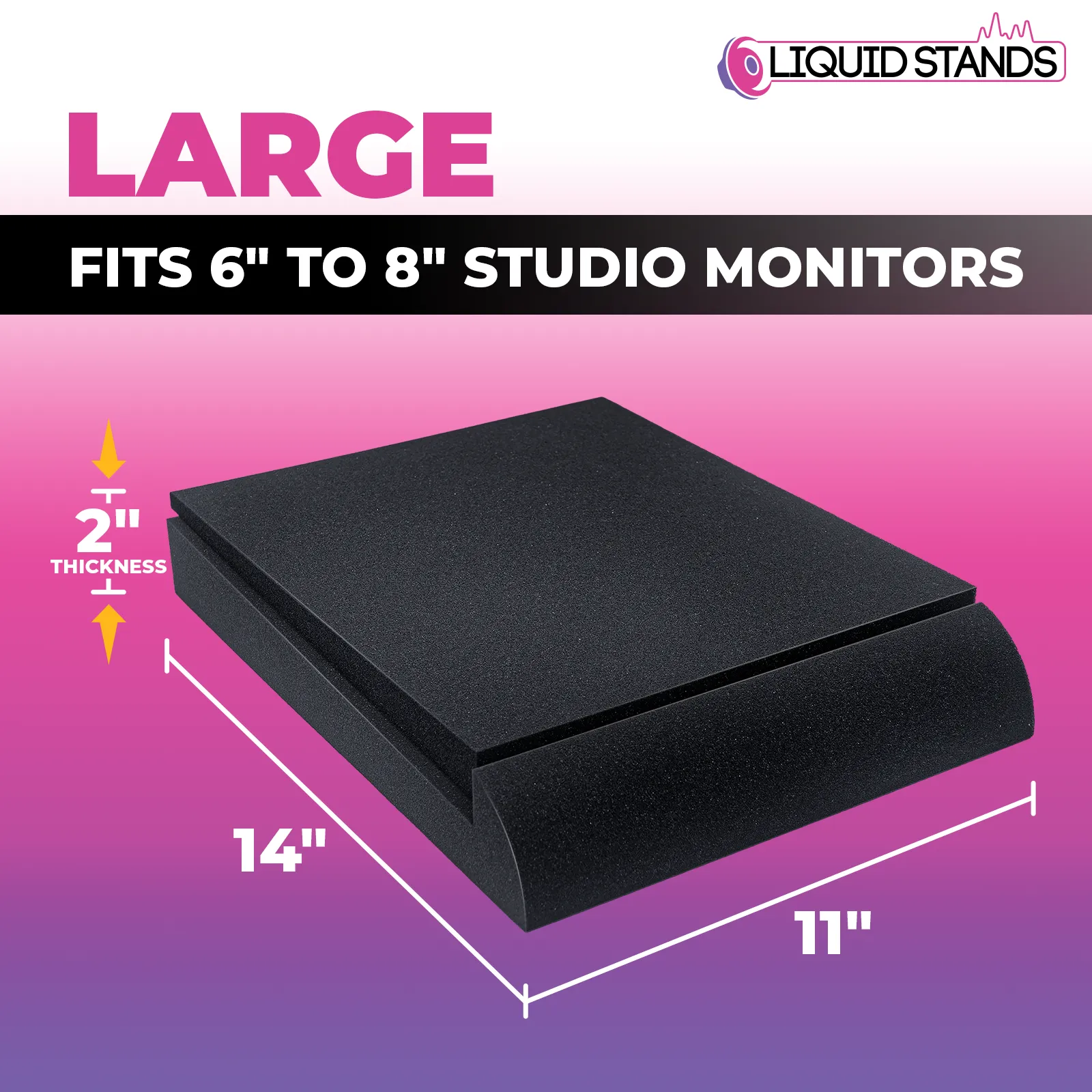 WS Studio Monitor Sound Isolation Pads for Speakers 6-8" (Large)